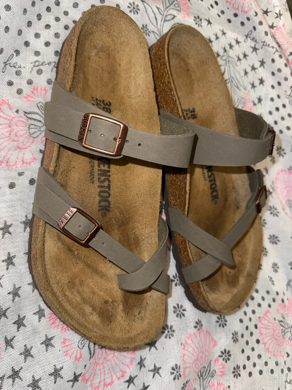 Birkenstock Mayari Mocha Strappy Buckle Sandals - Picture 3 of 8